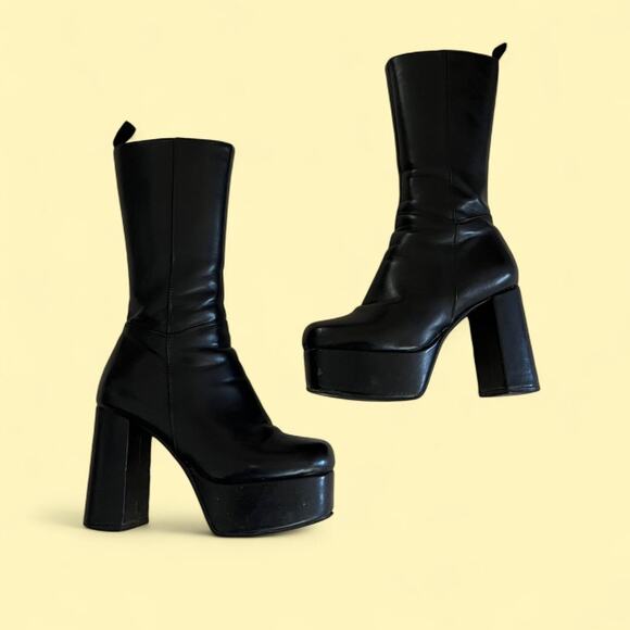 Mini mid calf thick platform - Picture 1 of 8